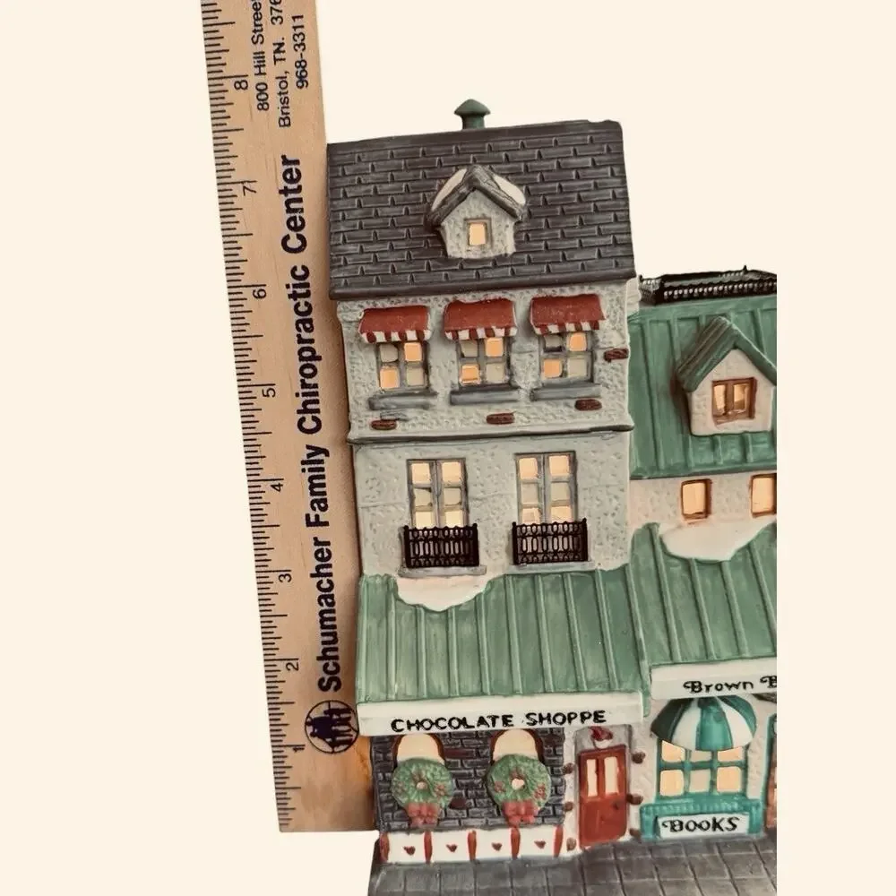 Vintage 1988 Dept 56 Chocolate Shoppe Brown/Book Store Christmas In City